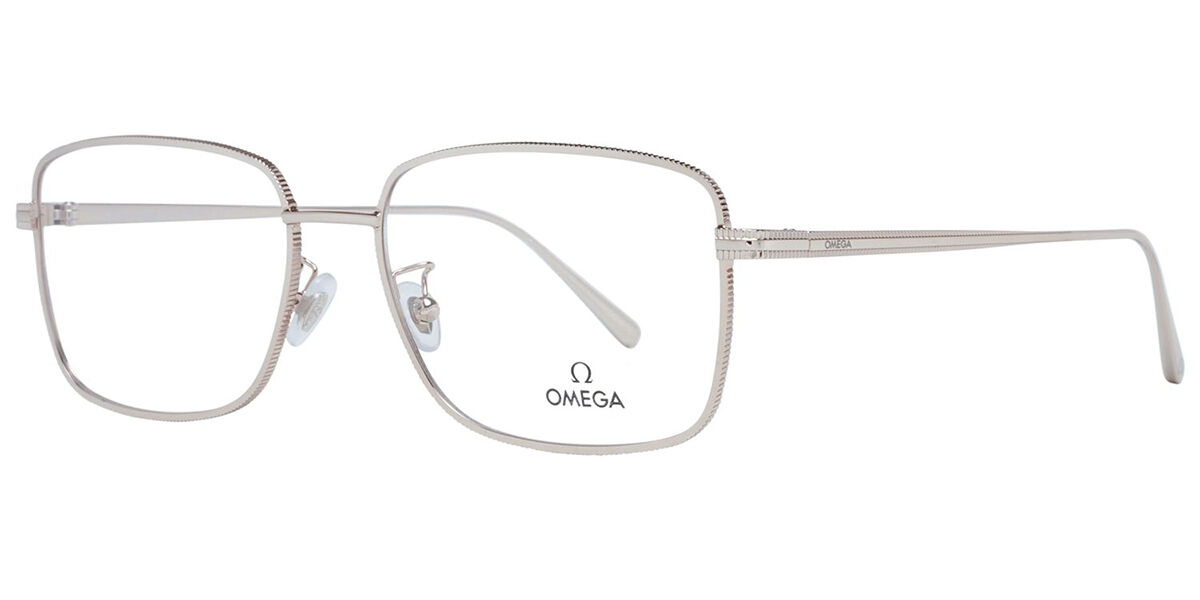 Image of Omega OM5035-D Asian Fit 028 Óculos de Grau Prata Masculino PRT