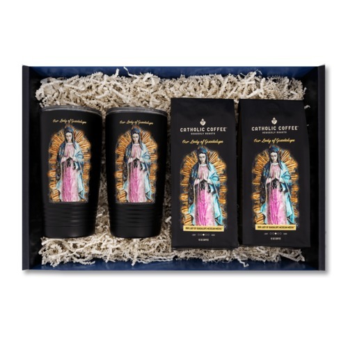 Image of Our Lady of Guadalupe Mexican Mocha Coffee and 2 Tumblers Gift Set