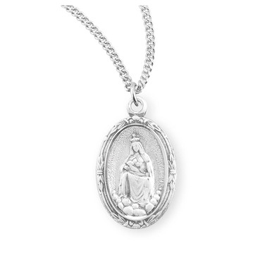 Image of Our Lady of La Leche Sterling Medal Necklace