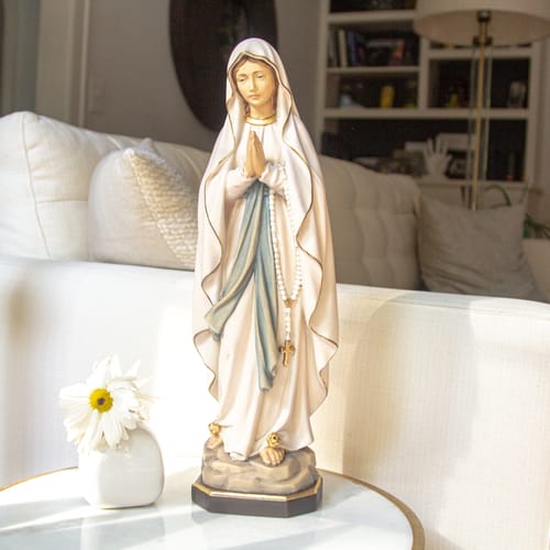 Image of Our Lady of Lourdes Italian Statue - 155&ampquot ID 2058485