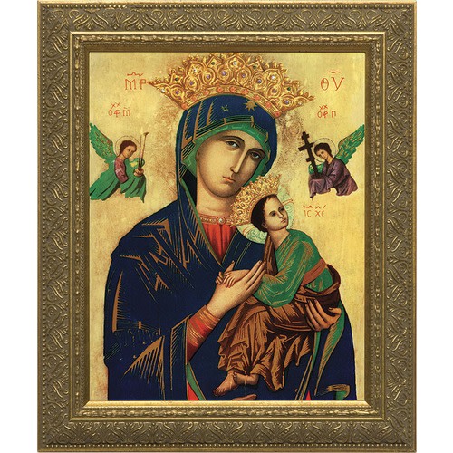 Image of Our Lady of Perpetual Help with Gold Frame