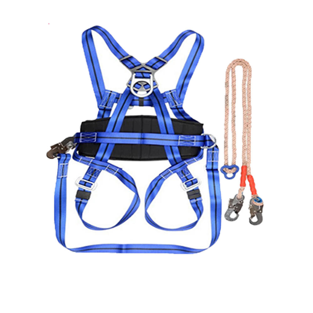 Image of Outdoor Camping Climbing Safety Harness Seat Belt Blue Sitting Rock Climbing Rappelling Tool Rock Climbing Accessory