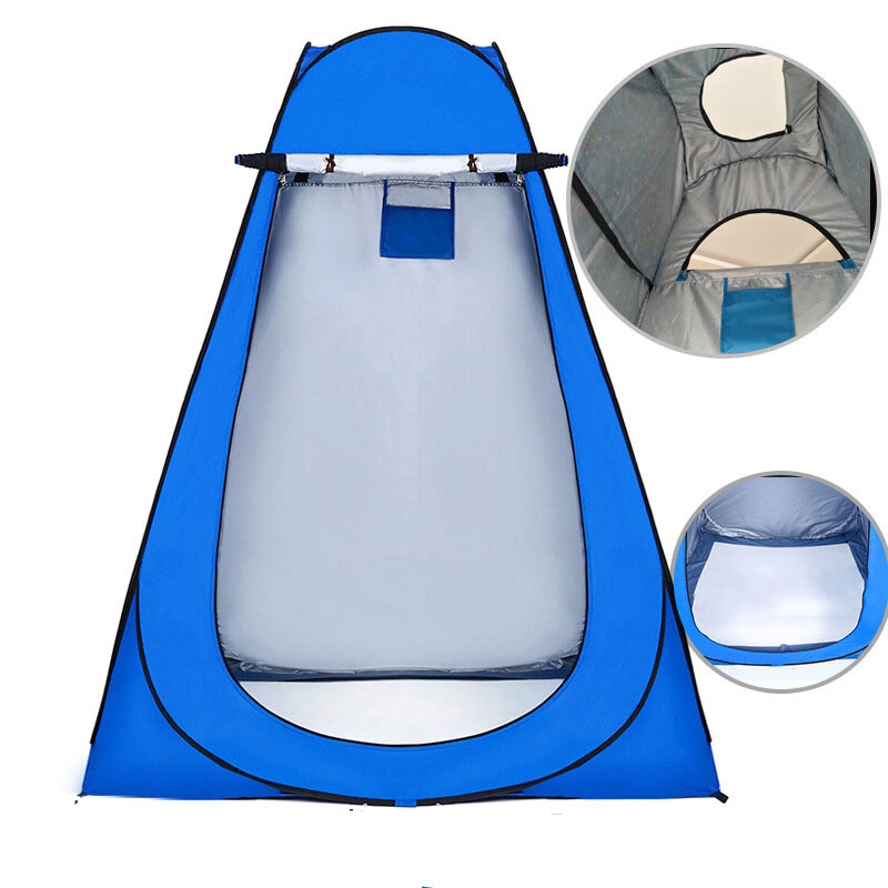 Image of Outdoor Camping Portable Privacy Shower Toilet Tent With Window Foldable UV Proof Bath Dressing Tent Photography Tent