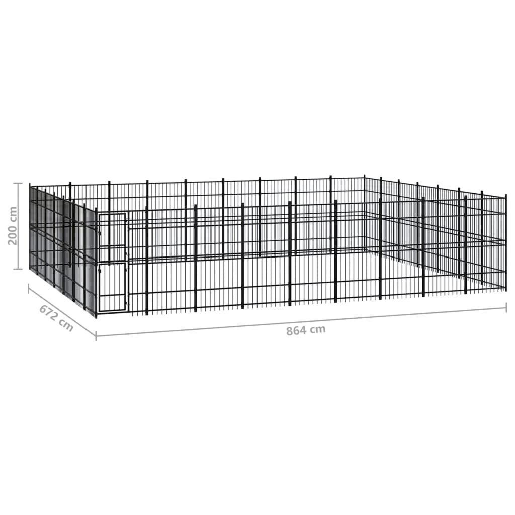 Image of Outdoor Dog Kennel Steel 625 ft²