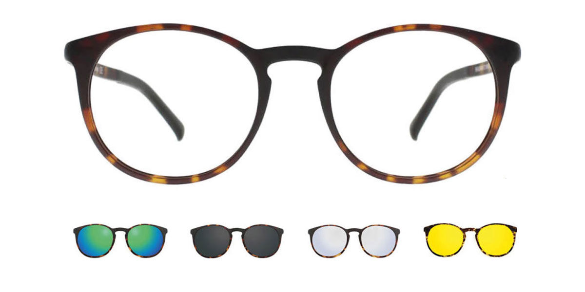 Image of Oval Clip-On Plastico Careyshell Gafas Recetadas para Hombre - Gafas Anti-Azules - SmartBuy Collection ESP