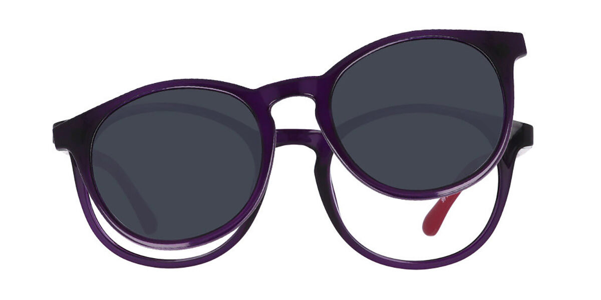 Image of Oval Clip-On Plastikowy Purple Okulary Korekcyjne Męskie - Okulary Blokujące Niebieskie Światło - SmartBuy Collection PL