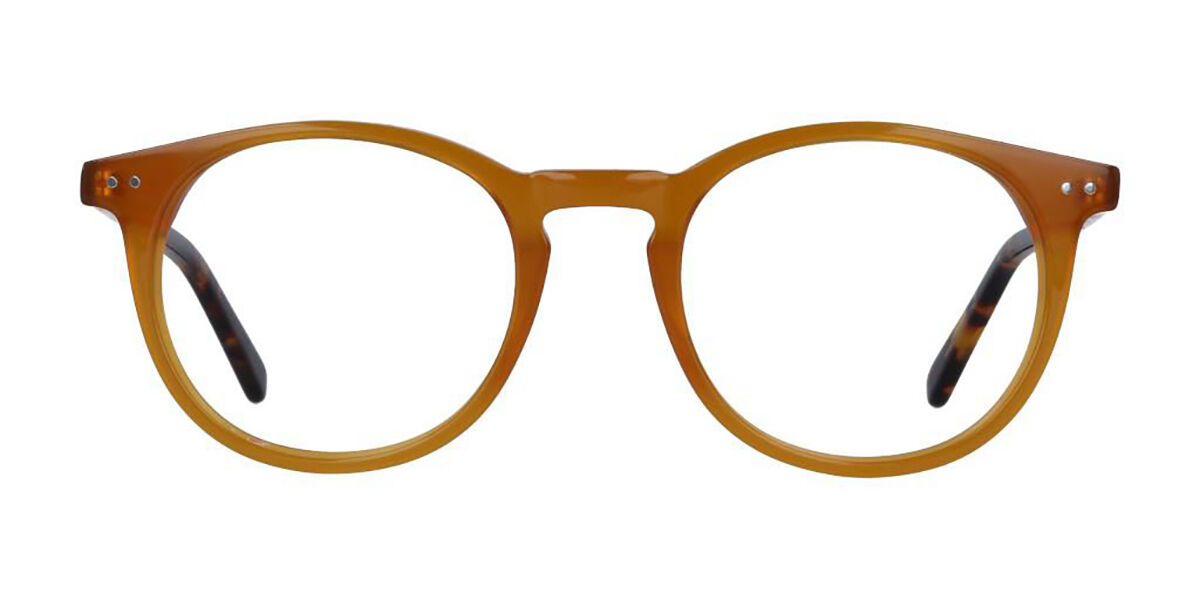 Image of Oval Full Rim Plastikowy Żółte Okulary Korekcyjne Męskie - Okulary Blokujące Niebieskie Światło - SmartBuy Collection PL