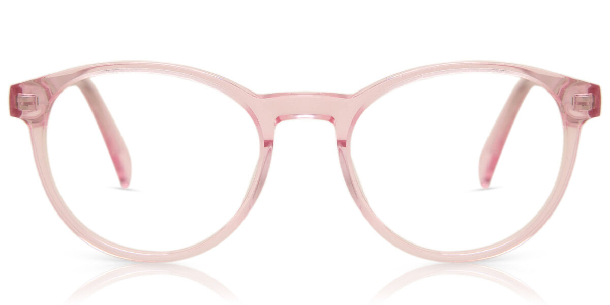 Image of Oval Full Rim Plastikowy Różowe Okulary Korekcyjne Męskie - Okulary Blokujące Niebieskie Światło - Arise Collective PL