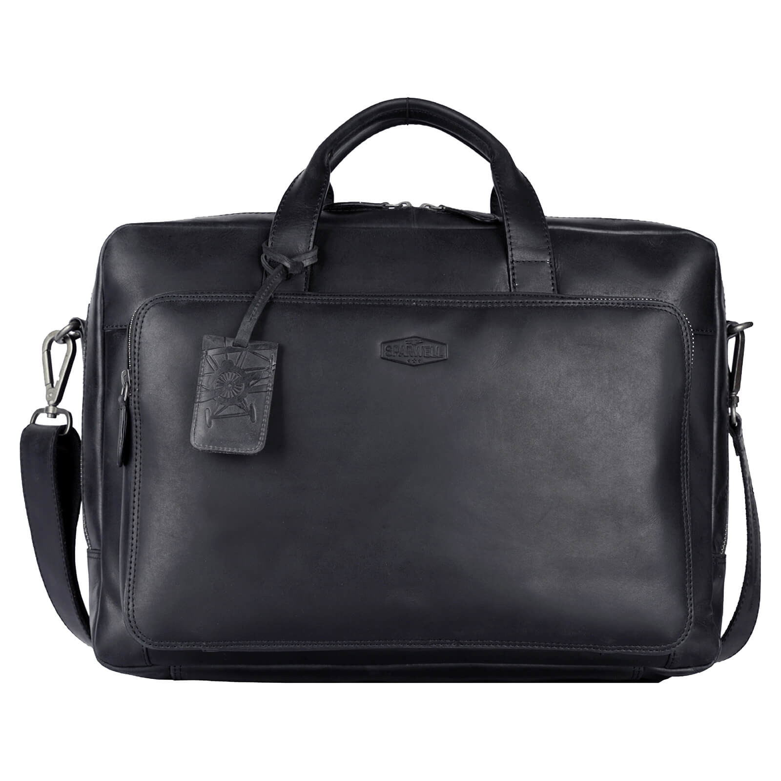 Image of Pánská kožená taška na notebook Sparwell Luis - černá CZ