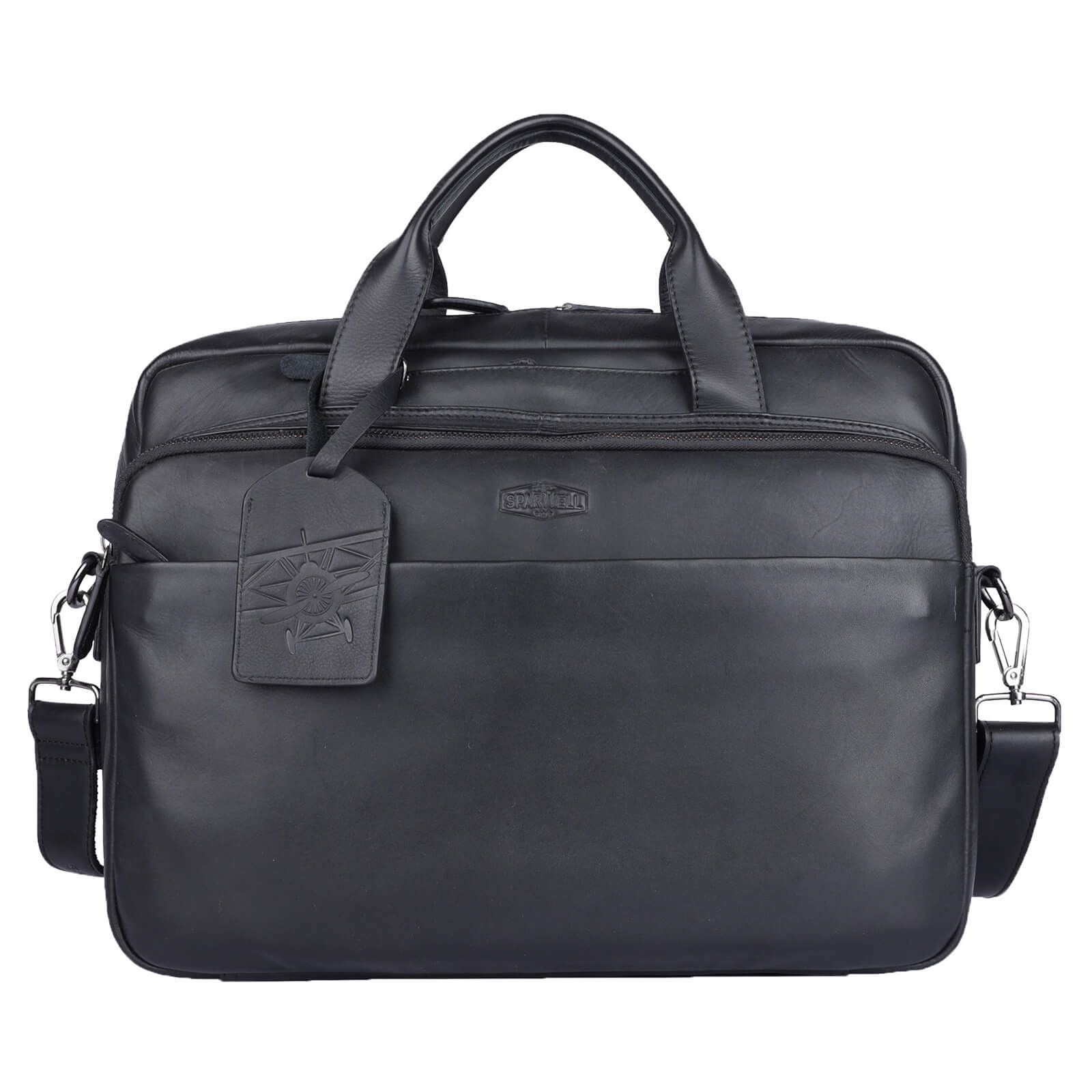 Image of Pánská kožená taška na notebook Sparwell Osberg - černá CZ