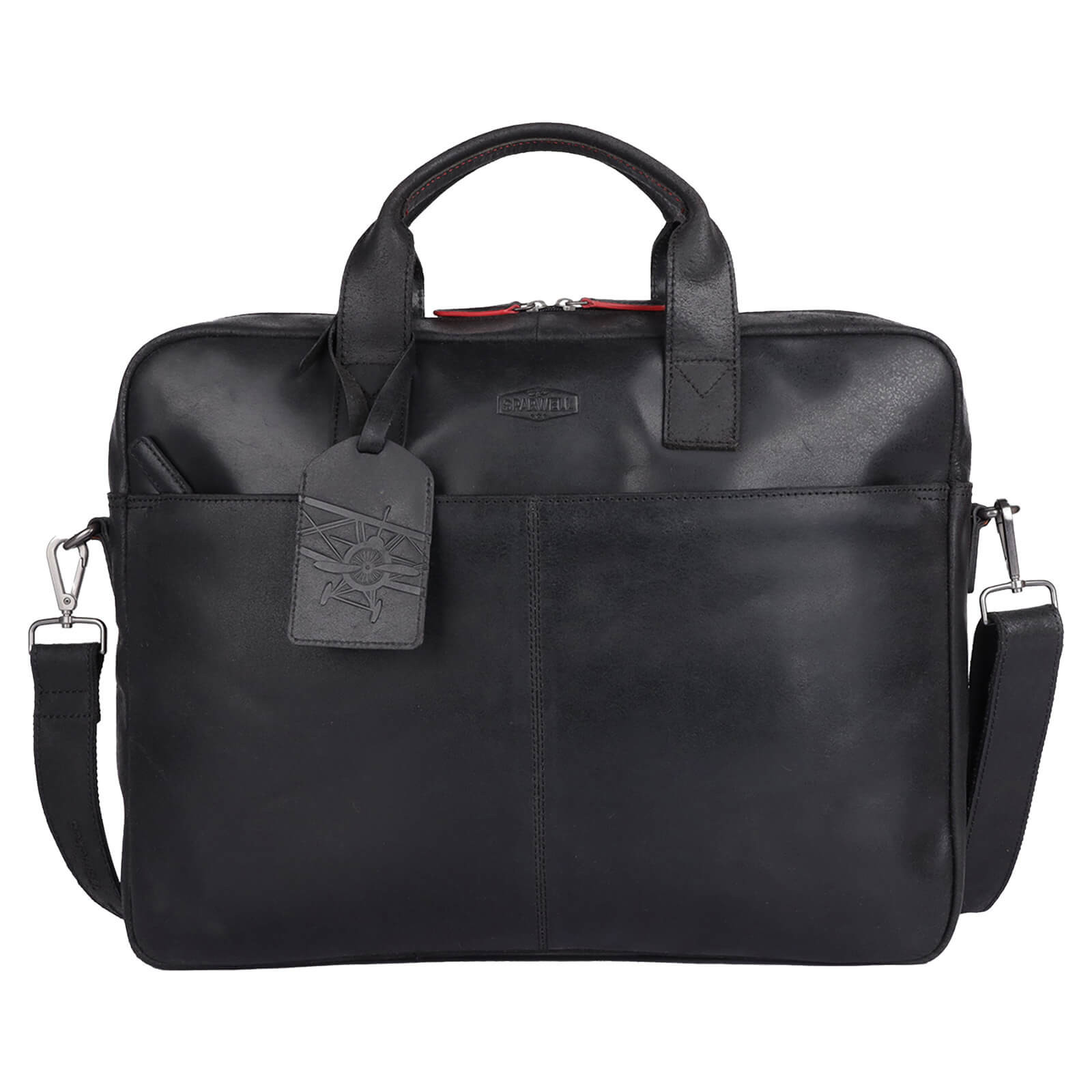 Image of Pánská kožená taška na notebook Sparwell Walle - černá CZ