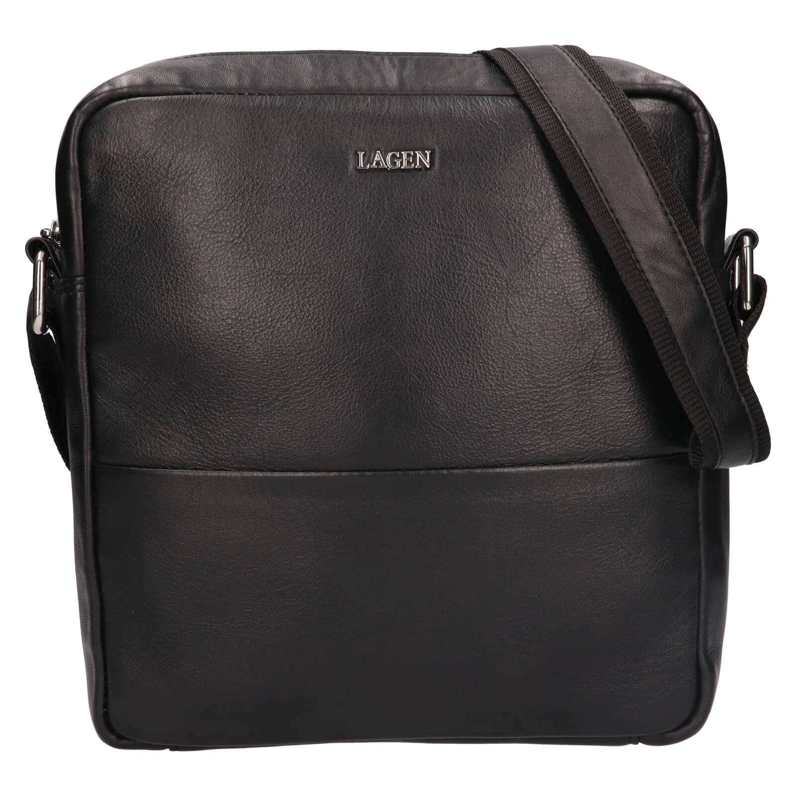 Image of Pánská kožená taška přes rameno Lagen Bens - černá CZ