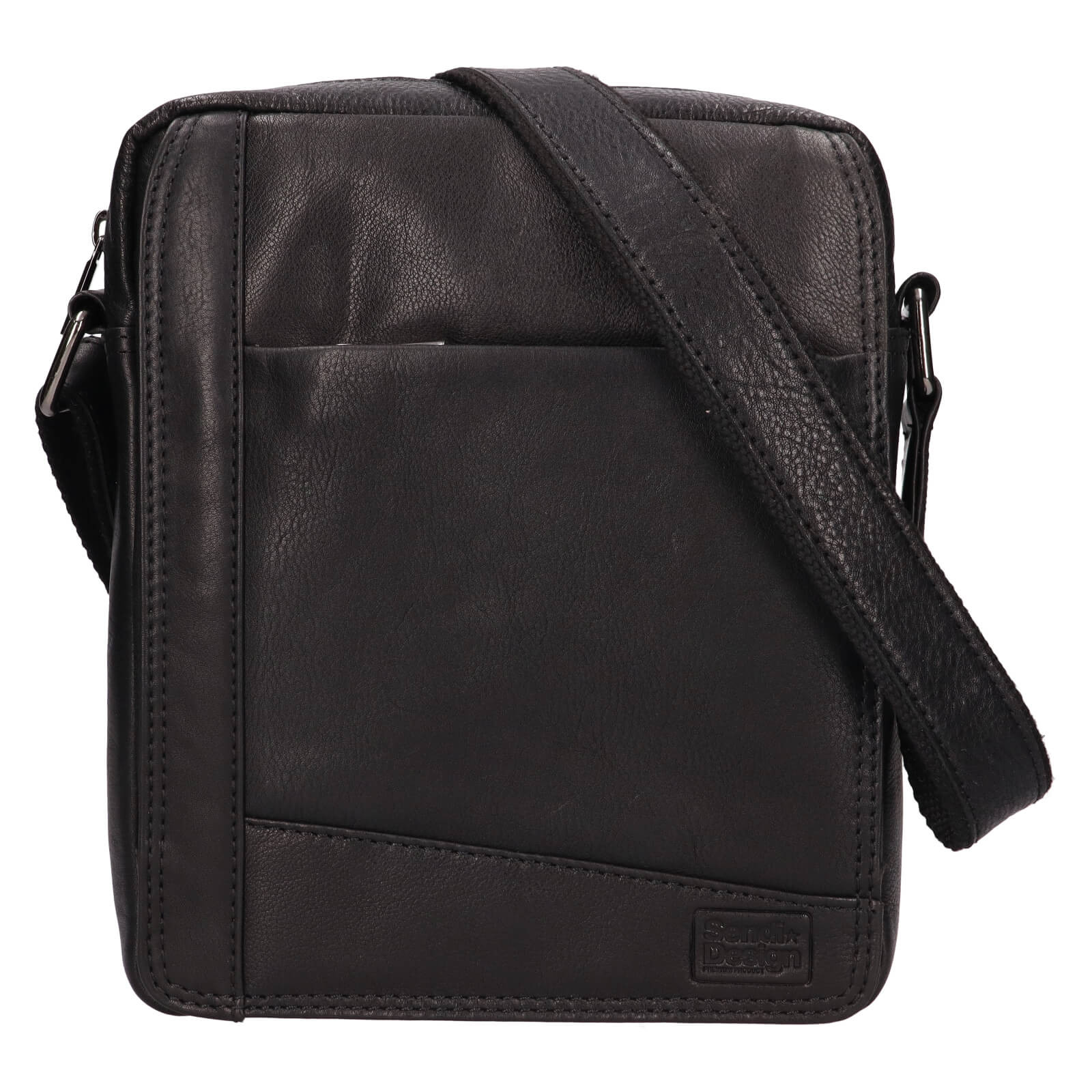 Image of Pánská kožená taška přes rameno SendiDesign Perezs - černá CZ