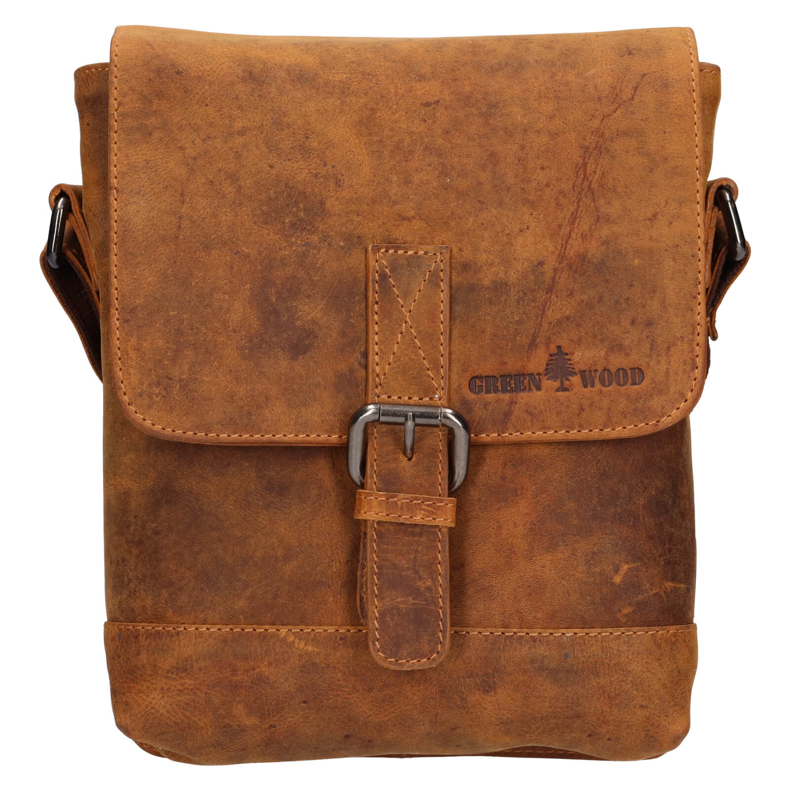 Image of Pánska kožená taška cez rameno Greenwood Fion - svetlo hnedá SK