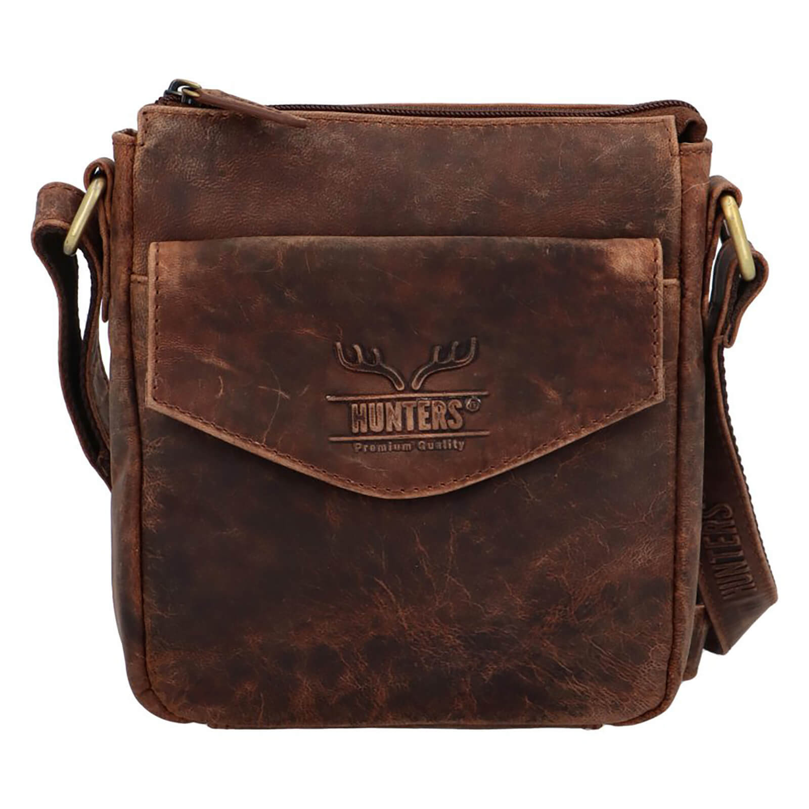 Image of Pánska kožená taška cez rameno Hunters Janes - hnedá SK