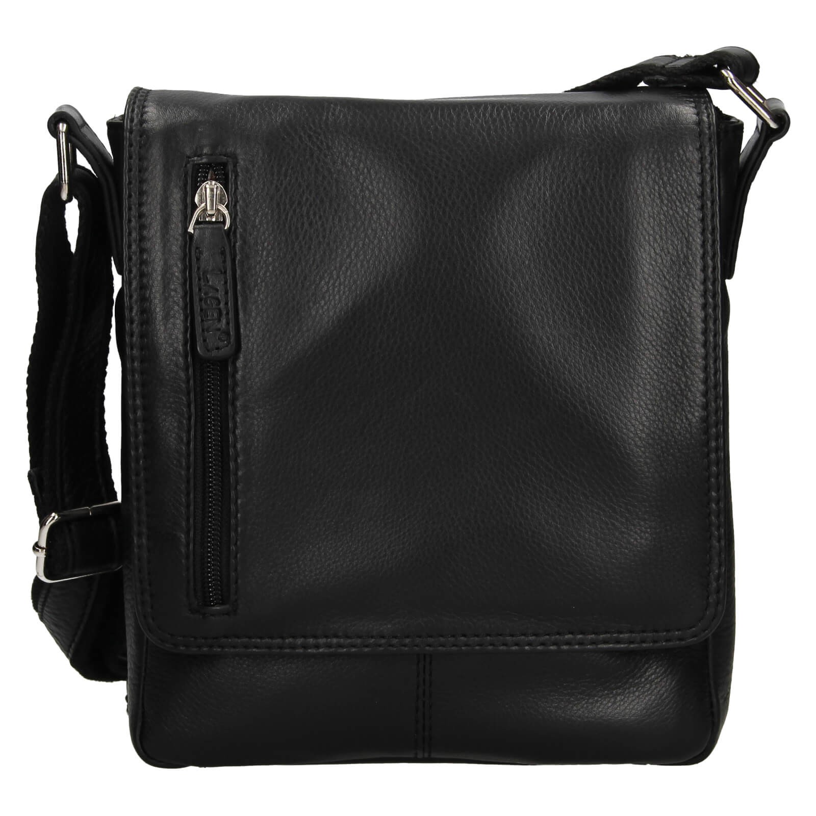 Image of Pánska kožená taška cez rameno Lagen Texas - čierna SK
