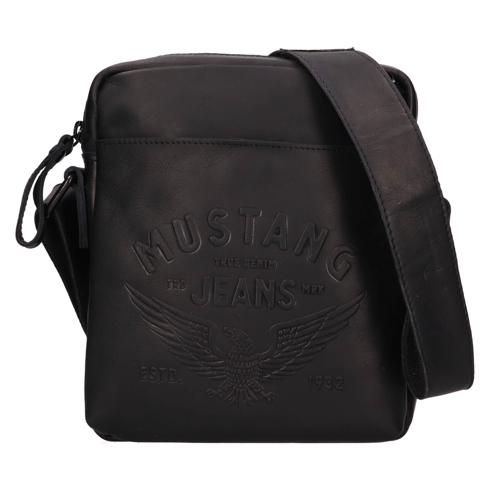 Image of Pánska kožená taška cez rameno Mustang Demos - čierna SK