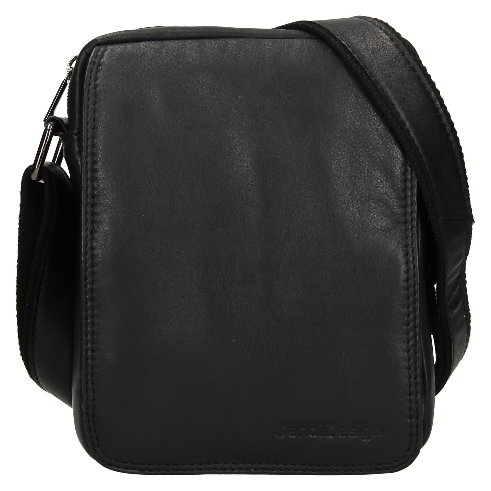 Image of Pánska kožená taška cez rameno SendiDesign Telon - čierna SK