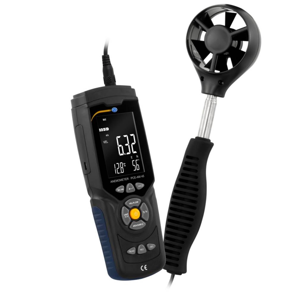 Image of PCE Instruments Anemometer 03 up to 45 m/s Thermometer