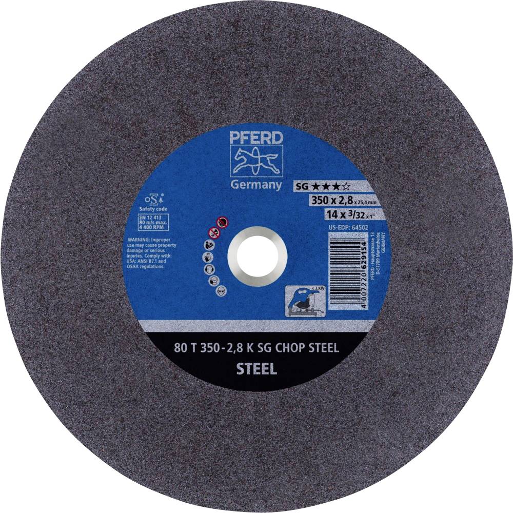 Image of PFERD 80 T 350-28 K SG CHOP STEEL/254 66323570 Cutting disc (straight) 350 mm 10 pc(s) Quenched steel Steel