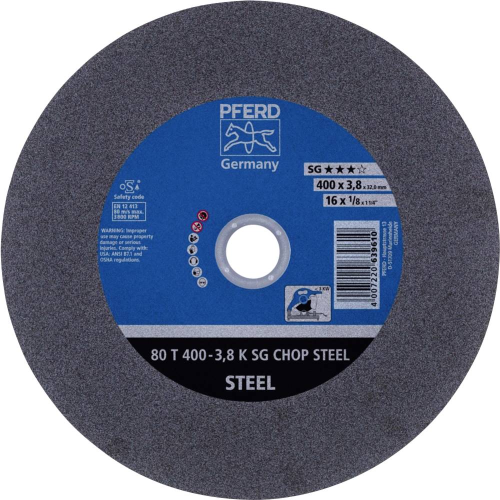 Image of PFERD 80 T 400-38 K SG CHOP STEEL/320 66324094 Cutting disc (straight) 400 mm 10 pc(s) Quenched steel Steel