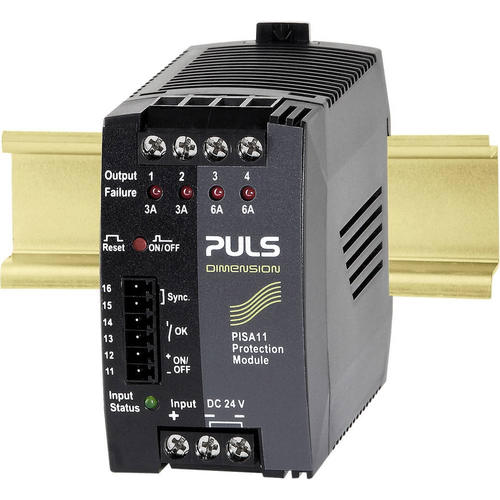 Image of PULS DIMENSION PISA11203206 Overvoltage/overcurrent protector 24 V DC 6 A No of outputs:4 x Content 1 pc(s)