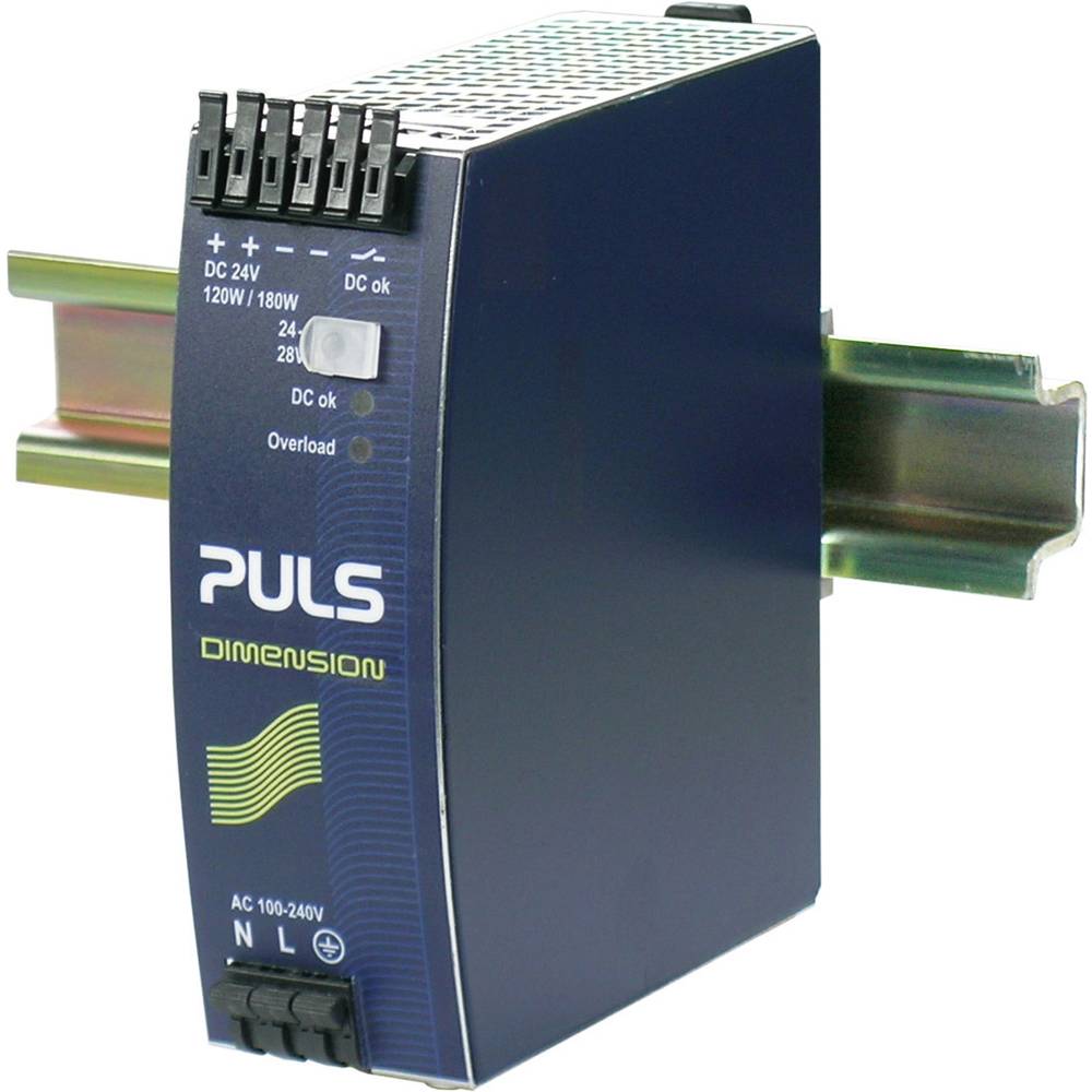 Image of PULS DIMENSION Rail mounted PSU (DIN) 24 V DC 5 A 120 W No of outputs:1 x Content 1 pc(s)