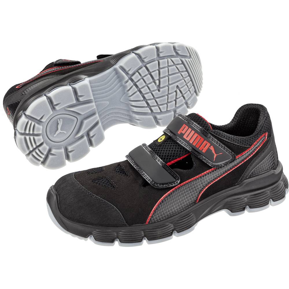 Image of PUMA Aviat Low ESD SRC 640891-42 ESD Protective footwear S1P Shoe size (EU): 42 Black Red 1 pc(s)