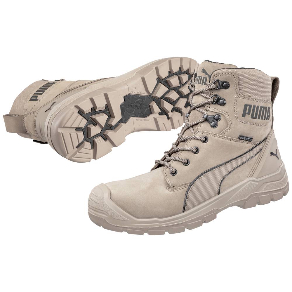 Image of PUMA Conquest STONE HIGH S3 CI HI HRO SRC 630740801000040 Safety work boots S3 Shoe size (EU): 40 Stone 1 Pair