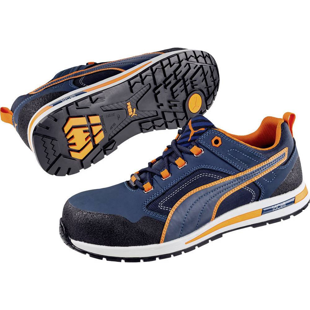 Image of PUMA Crosstwist Low 643100-40 Protective footwear S3 Shoe size (EU): 40 Blue Orange 1 pc(s)