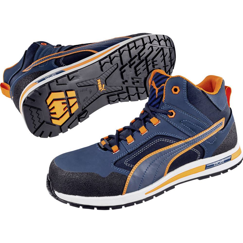 Image of PUMA Crosstwist Mid 633140-45 Safety work boots S3 Shoe size (EU): 45 Blue Orange 1 pc(s)