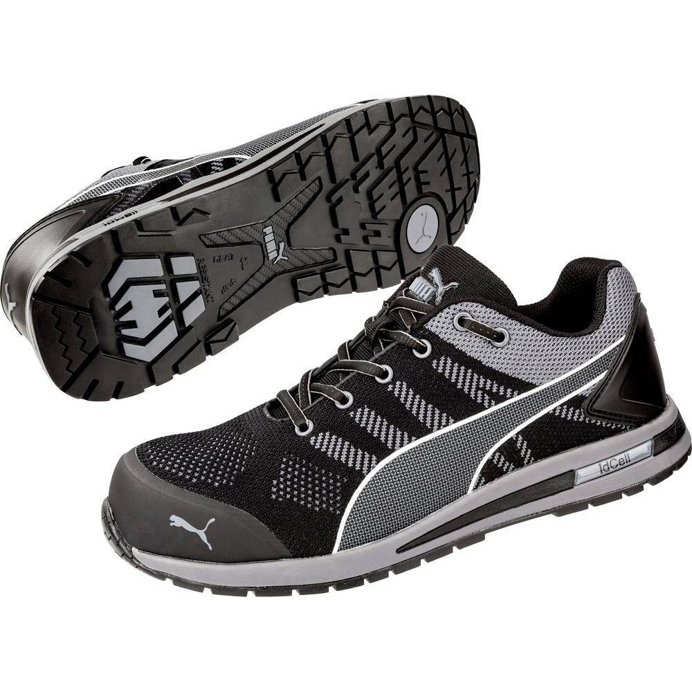 Image of PUMA Elevate Knit Black Low 643160-39 ESD Protective footwear S1P Shoe size (EU): 39 Black Grey 1 pc(s)
