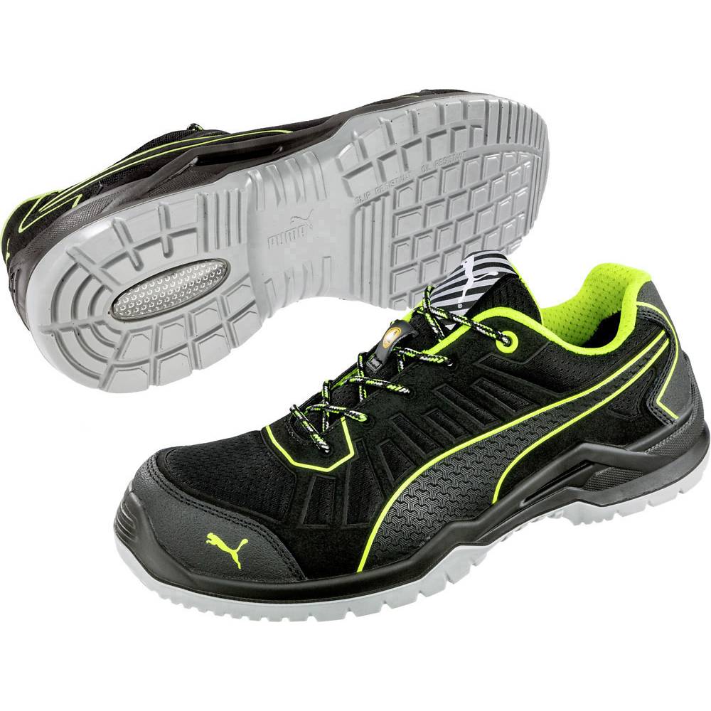 Image of PUMA Fuse TC Green Low 644210-45 ESD Protective footwear S1P Shoe size (EU): 45 Black Green 1 pc(s)