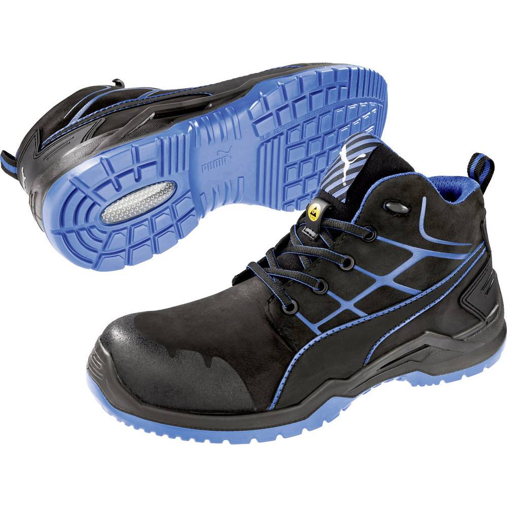 Image of PUMA Krypton Blue Mid 634200-40 ESD Safety work boots S3 Shoe size (EU): 40 Black Blue 1 pc(s)