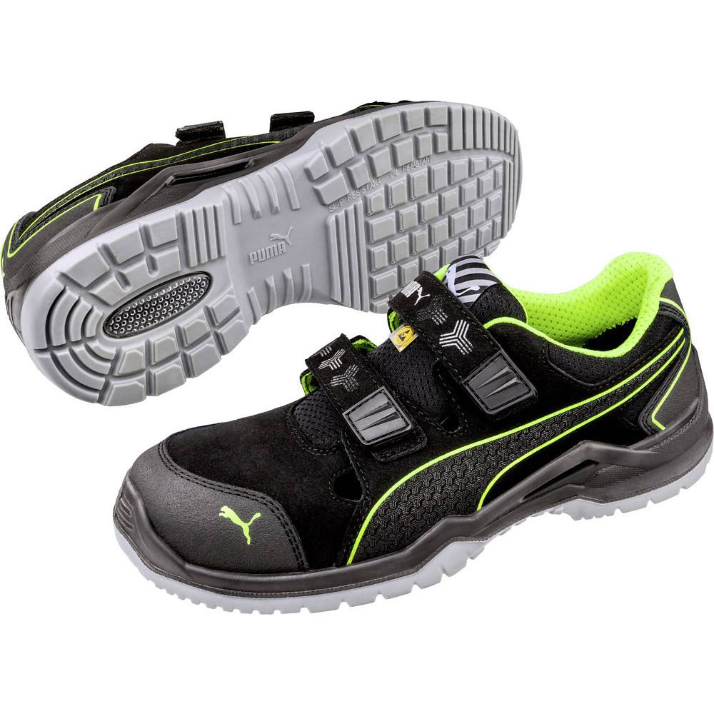 Image of PUMA Neodyme Green Low 644300-40 ESD Protective footwear S1P Shoe size (EU): 40 Black Green 1 pc(s)