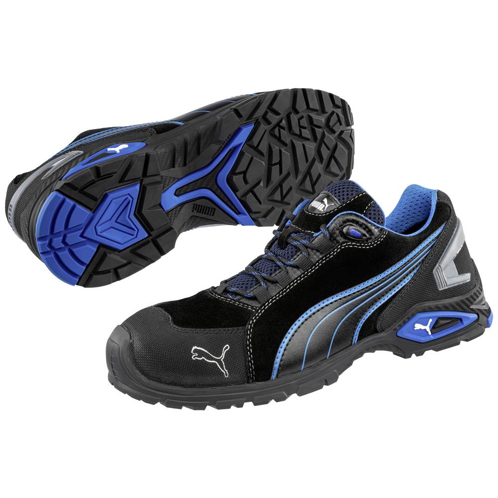 Image of PUMA Rio Black Low 642750-42 Protective footwear S3 Shoe size (EU): 42 Black Blue 1 pc(s)