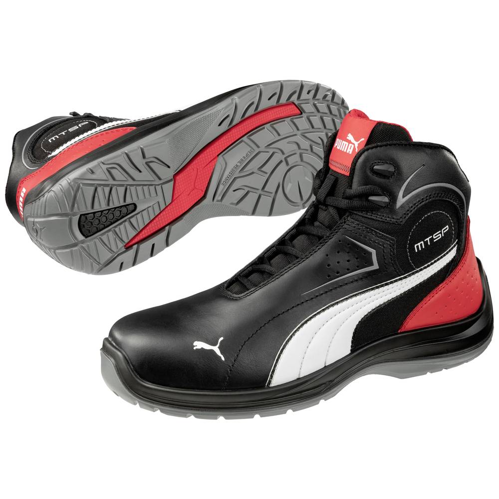 Image of PUMA Touring Black Mid 632610200000039 ESD Safety work boots S3 Shoe size (EU): 39 Black White Red 1 Pair