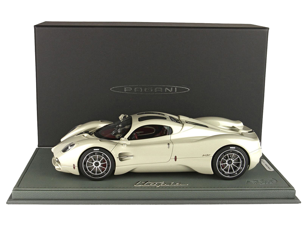 Image of Pagani Utopia Renaissance Gray with DISPLAY CASE Limited Edition to 330 pieces Worldwide 1/18 Model Car by BBR