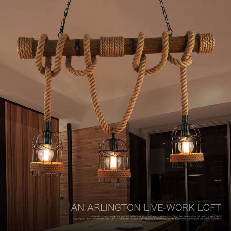 Image of Painted Iron Lamps Retro vintage pendant light Countryside Edison Bulb Loft Pendant lamp e27 Classical Hanging lights industrial