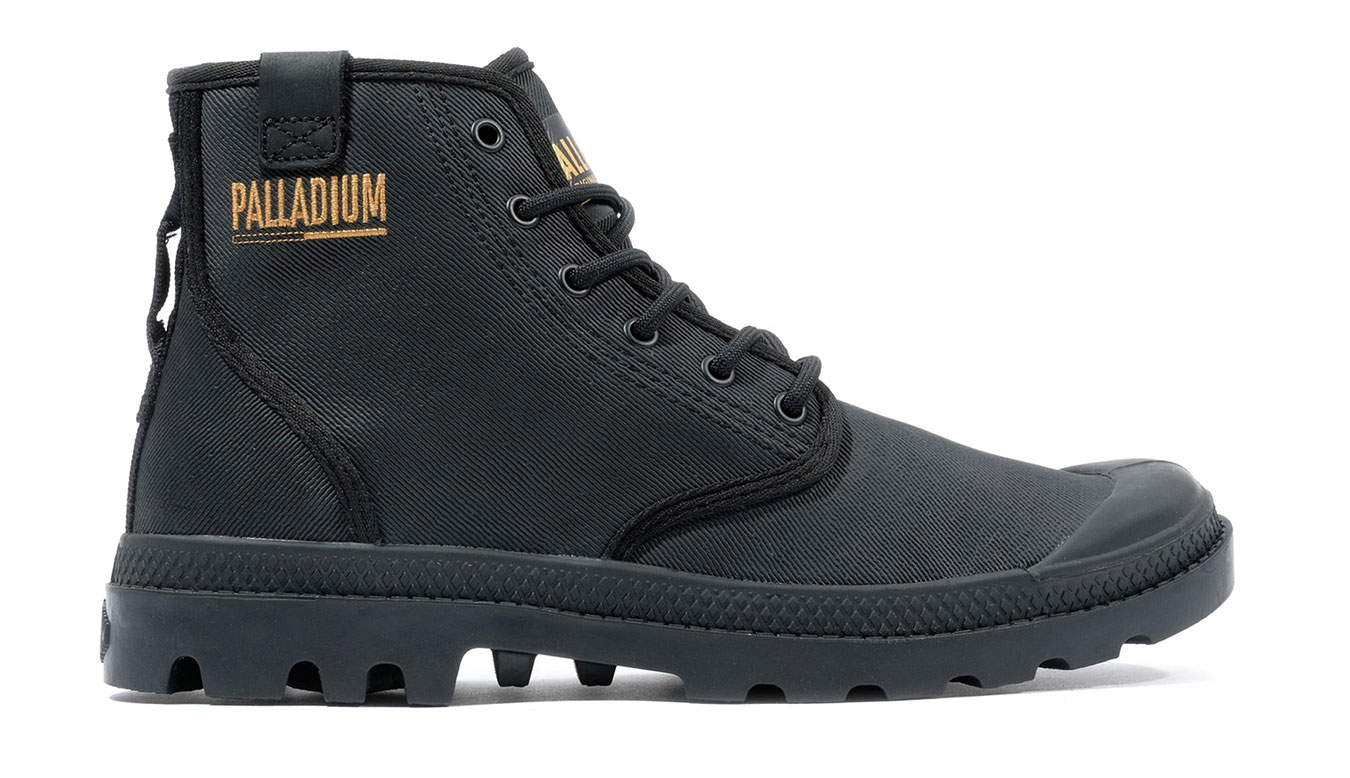 Image of Palladium Pampa Hi Coated Black IT