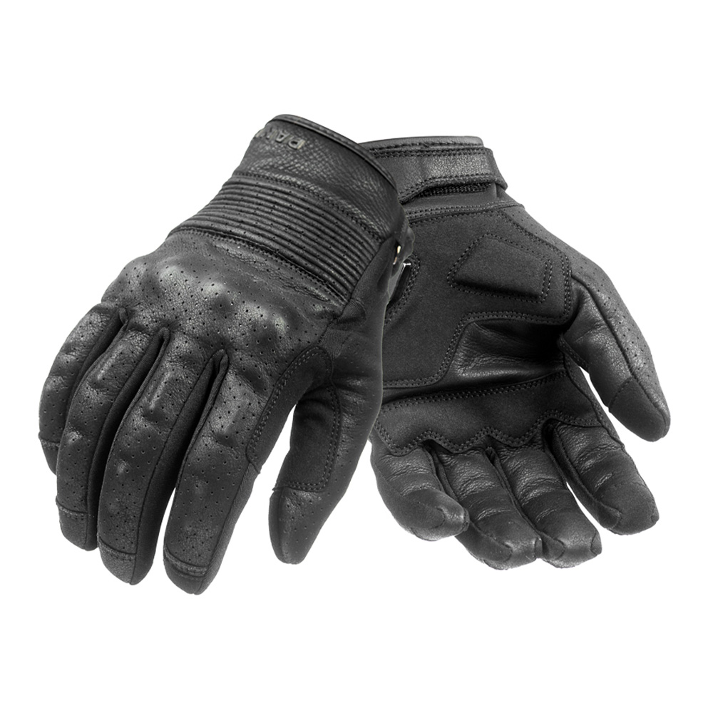 Image of Pando Moto Onyx Black 01 Leather Motorrcycle Gloves Talla 2XL