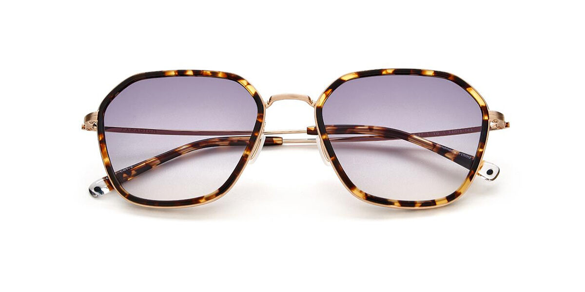 Image of Paradigm 19-37 Dourados Óculos de Sol Tortoiseshell Masculino PRT