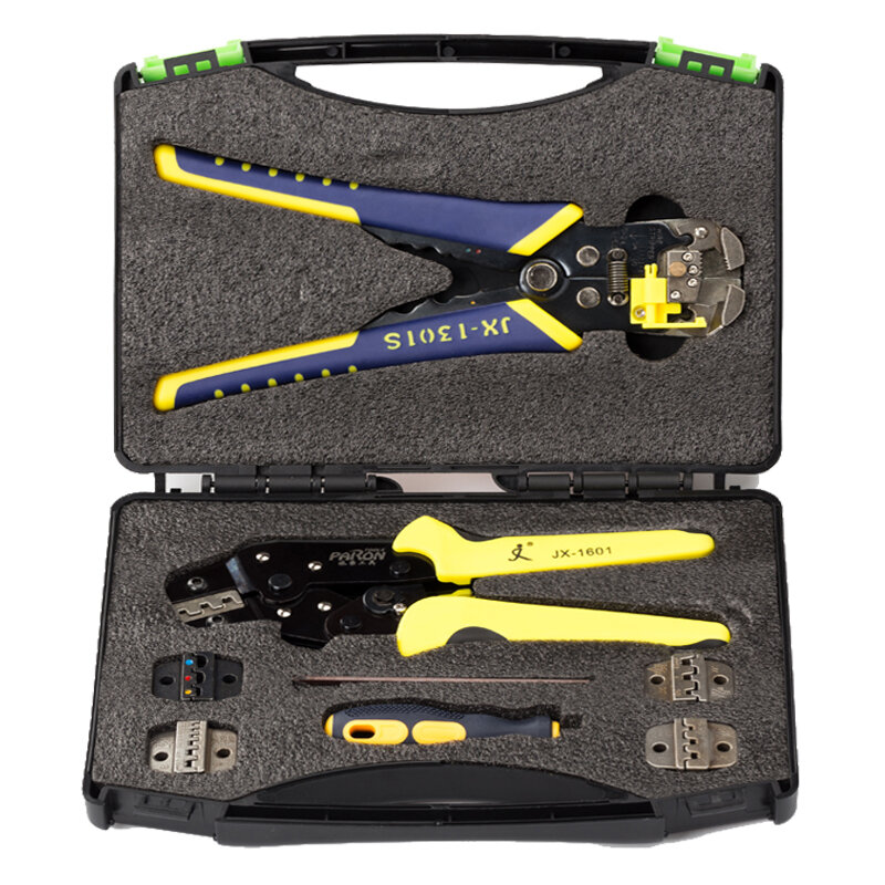 Image of Paron® JX-D5301 Multifunctional Ratchet Crimping Tool Wire Strippers Terminals Pliers Kit