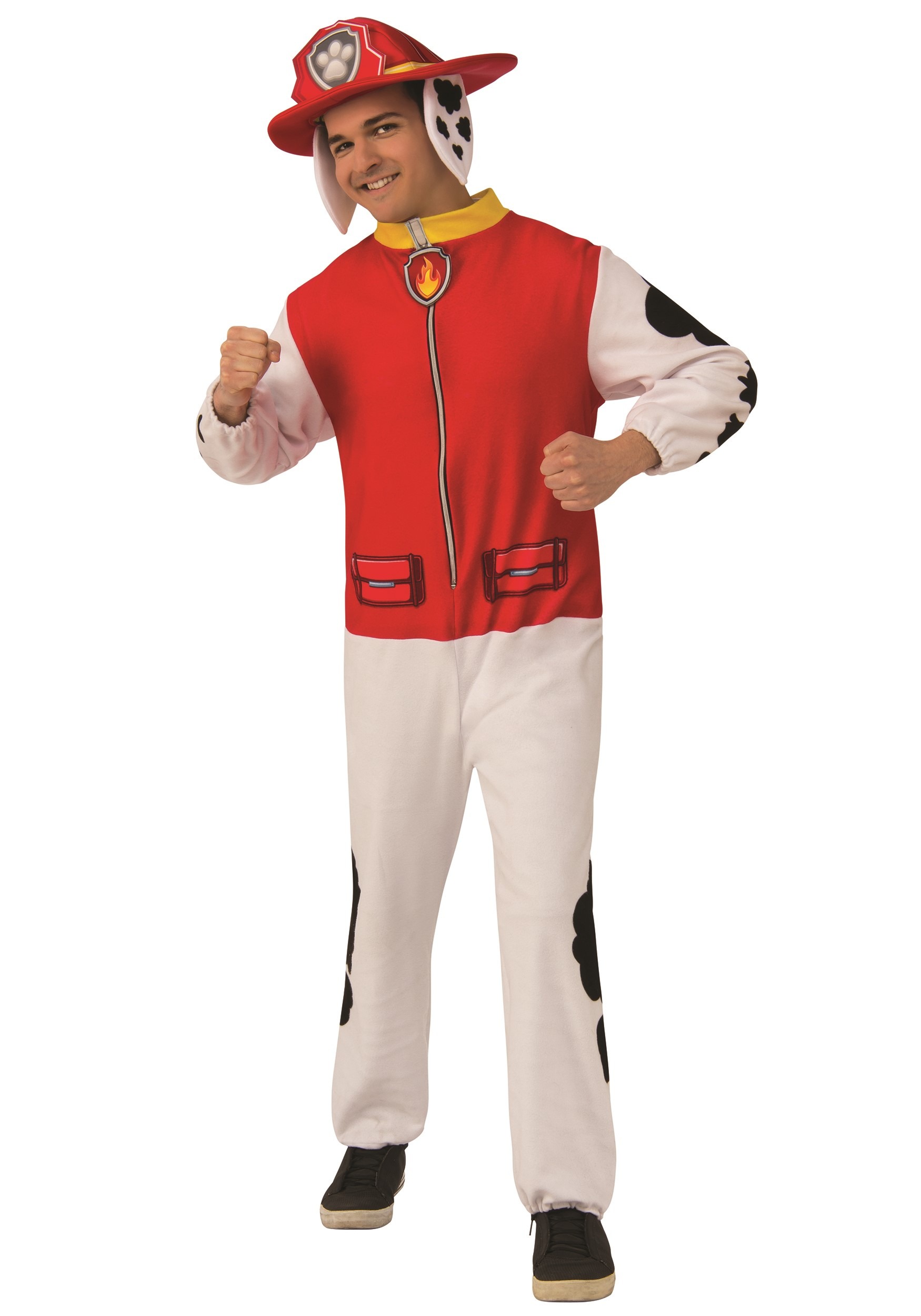 Image of Paw Patrol Adult Marshall Jumpsuit Costume ID RU701041-ST