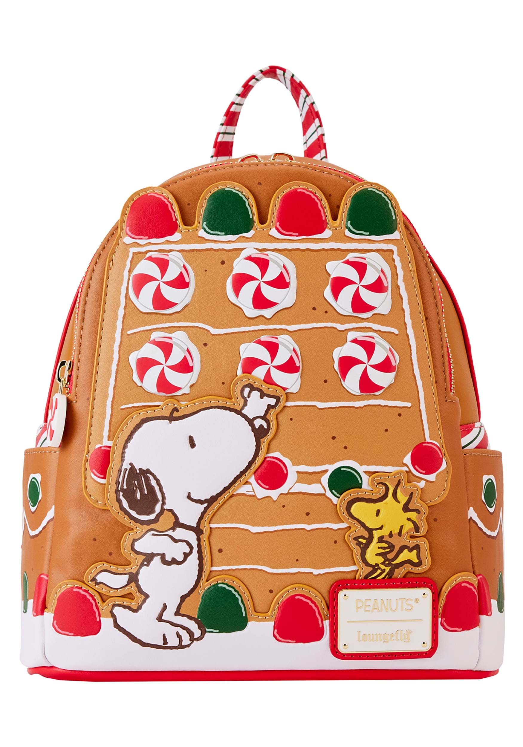 Image of Peanuts Snoopy Gingerbread House Loungefly Mini Backpack | Loungefly Peanuts ID LFPNBK0028-ST
