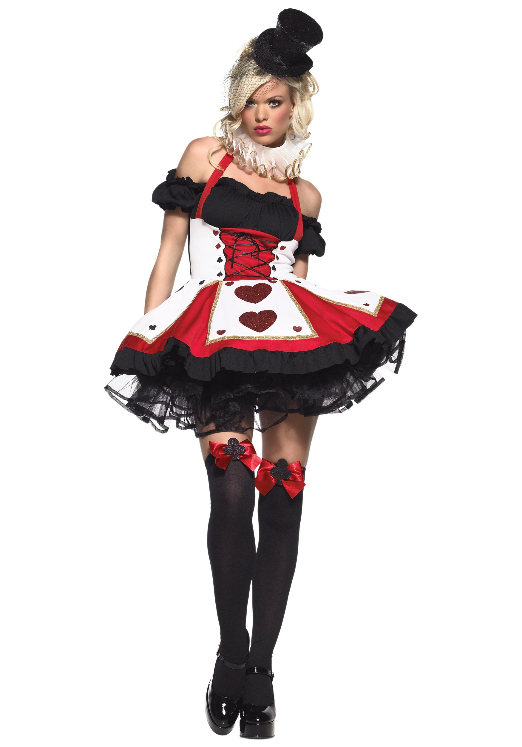 Image of Peasant Top Queen of Hearts Costume ID LE83409-XS