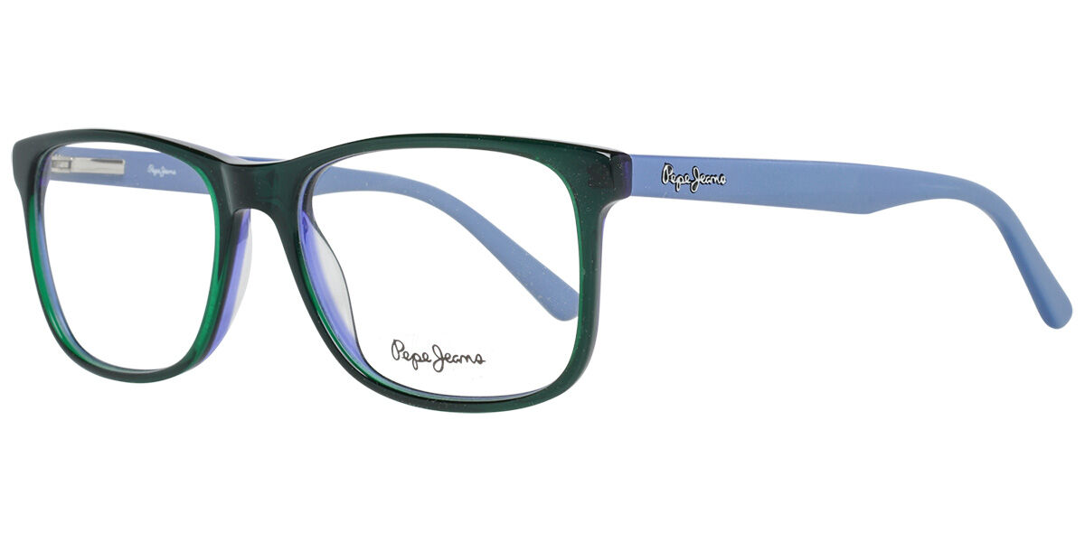 Image of Pepe Jeans PJ3314 C2 53 Zielone Męskie Okulary Korekcyjne PL