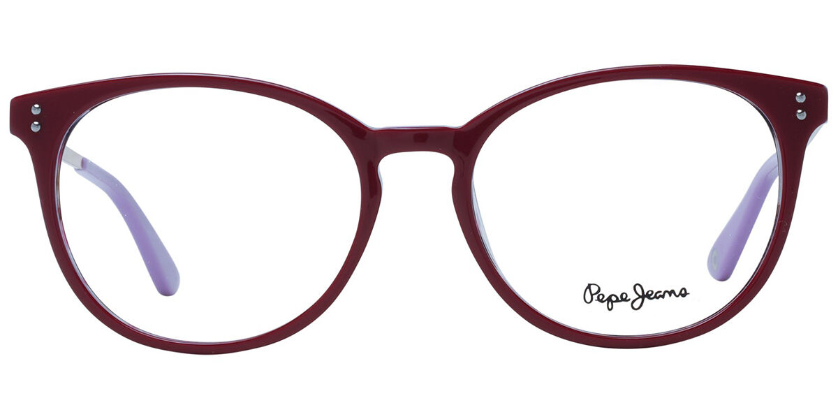 Image of Pepe Jeans PJ3408 C3 52 Röda Glasögon (Endast Båge) Män SEK