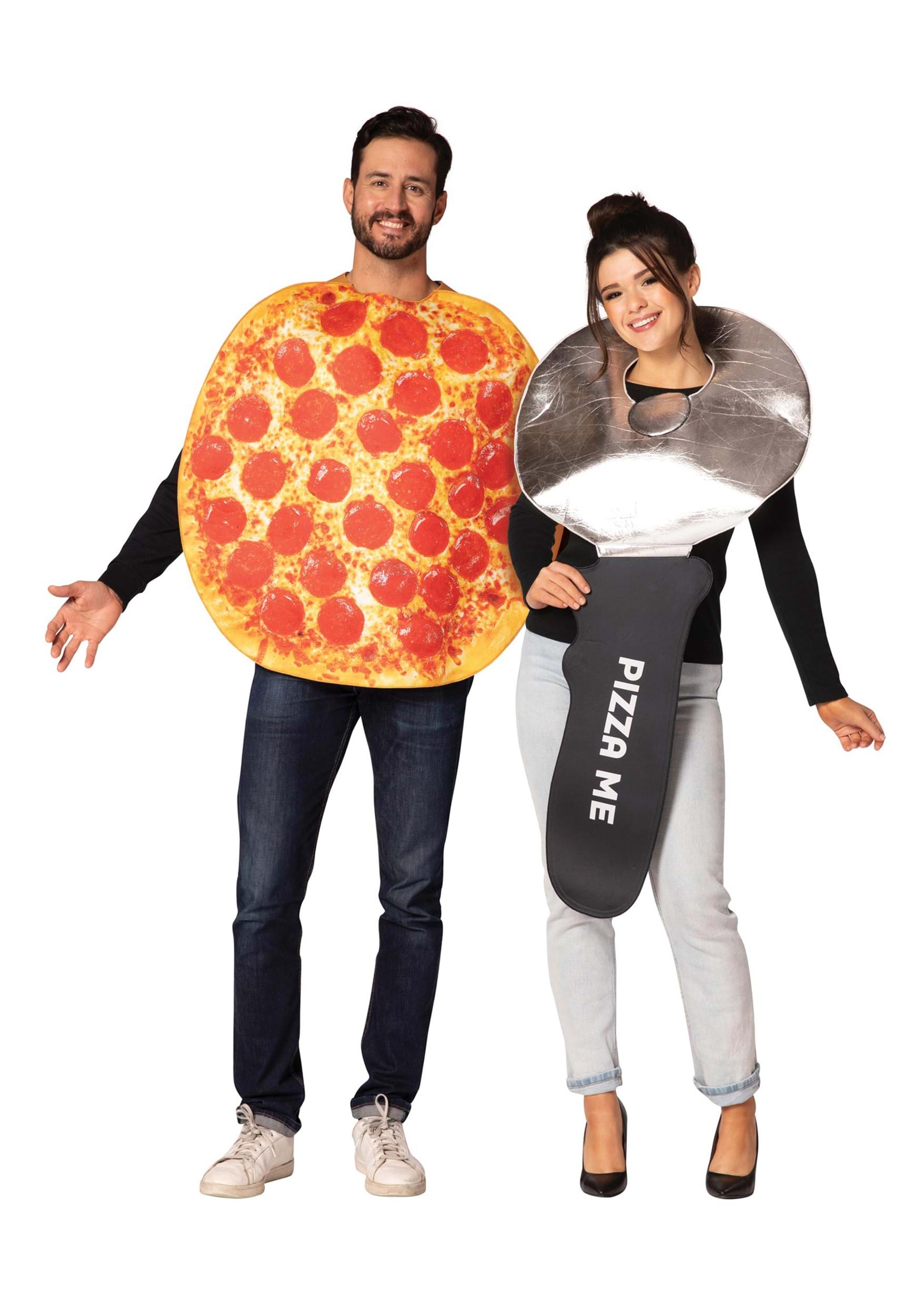 Image of Pepperoni Pizza and Pizza Cutter Couples Adult Costume ID RA10322-ST