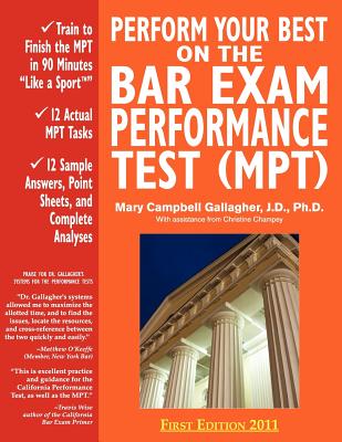Image of Perform Your Best on the Bar Exam Performance Test (Mpt): Train to Finish the Mpt in 90 Minutes Like a Sport